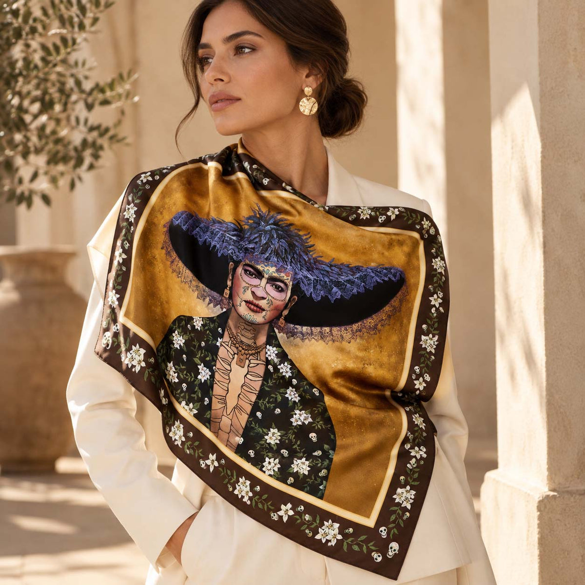 Frida, La Catrina — Art Scarf