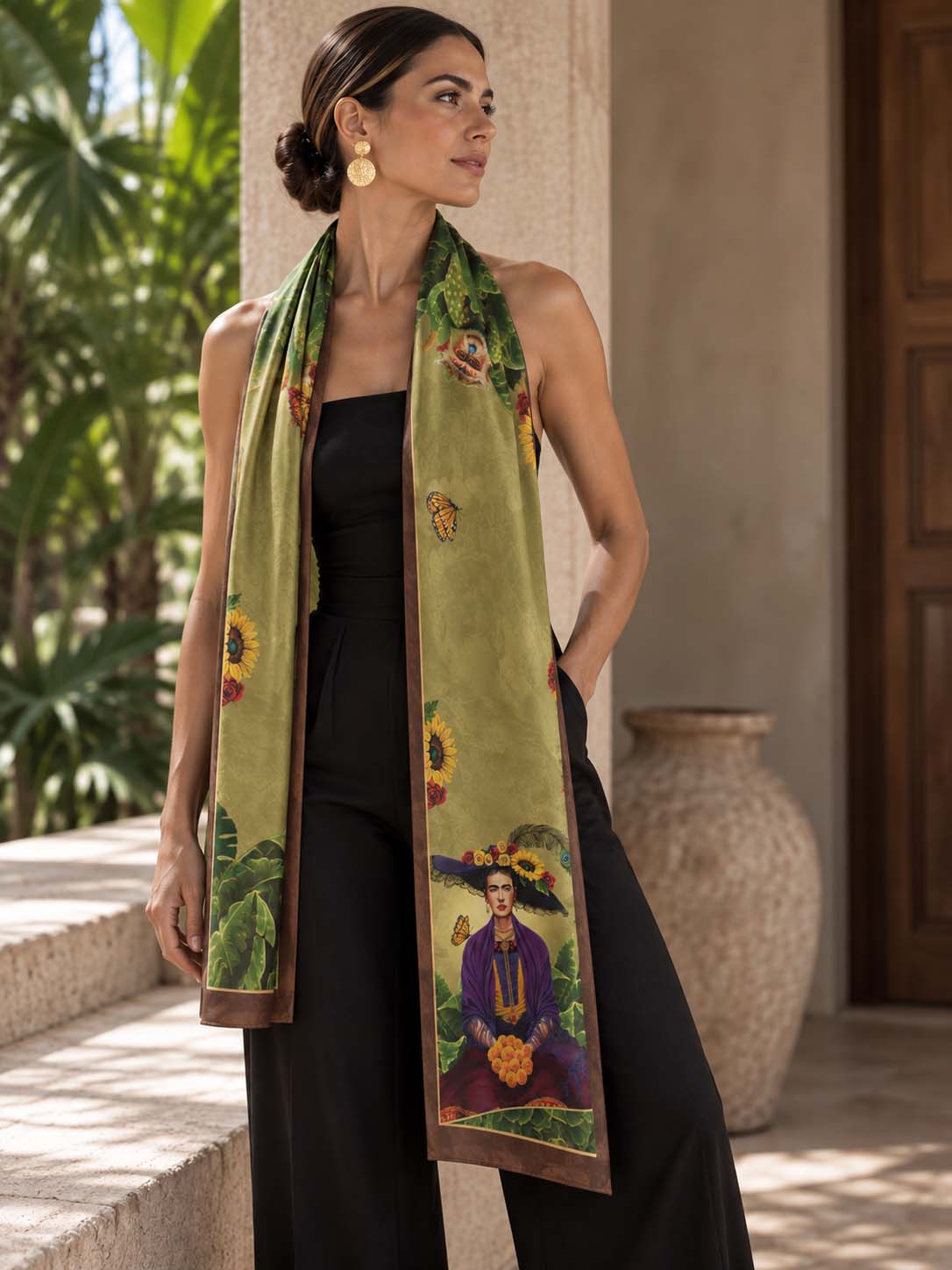 Frida, Flor Solitaria — Art Shawl