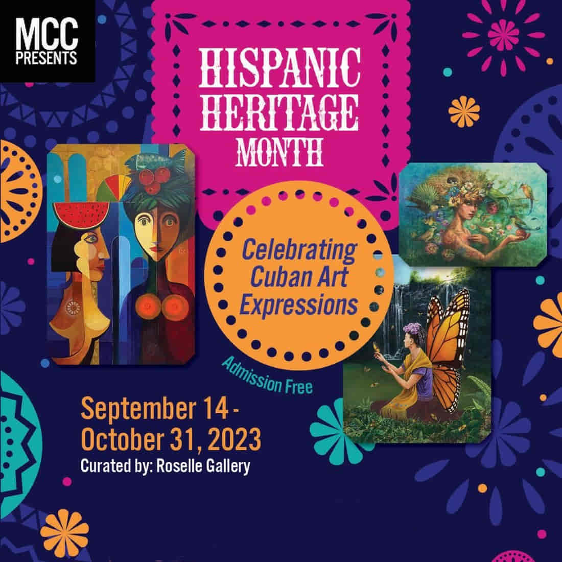 Hispanic Heritage Month. Celebrating Cuban Art Expressions Exhibition