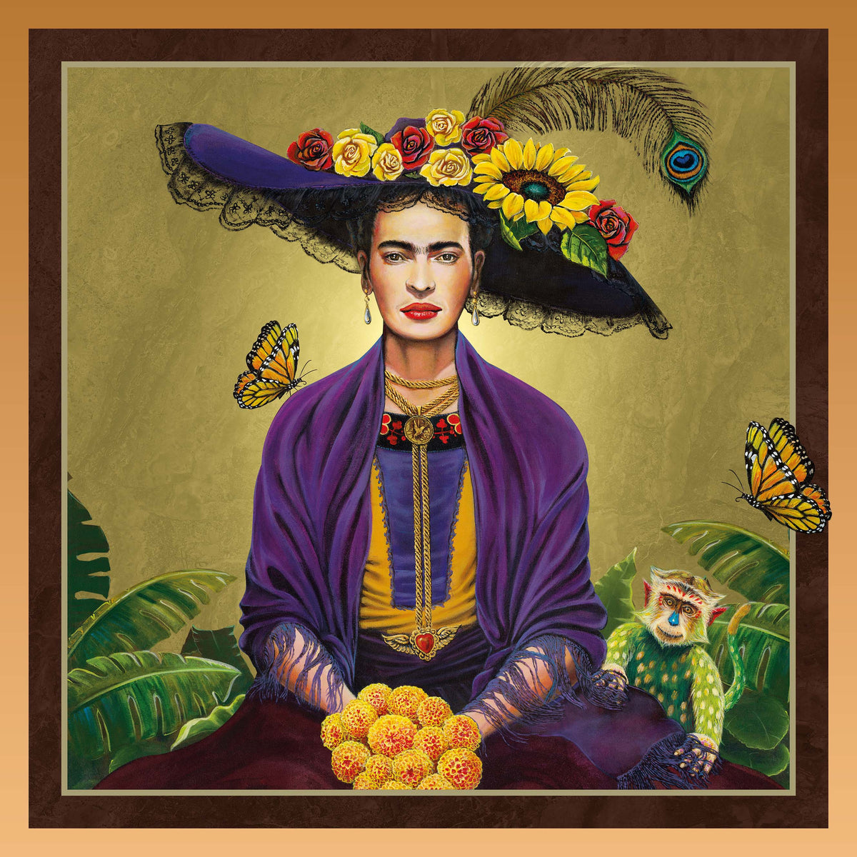 Frida, Flor Solitaria — Art Scarf