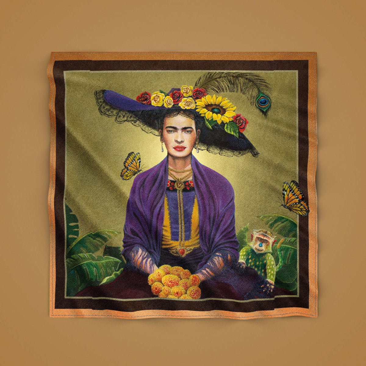 Frida, Flor Solitaria — Art Scarf