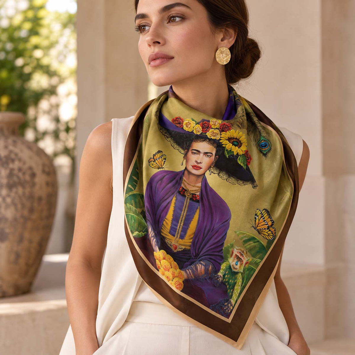 Frida, Flor Solitaria — Art Scarf
