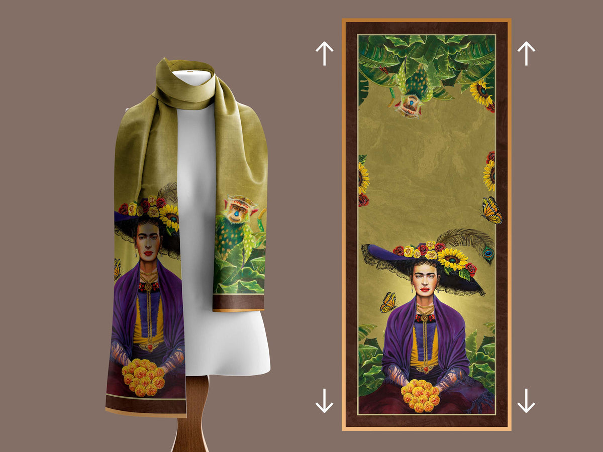 Frida, Flor Solitaria — Art Shawl